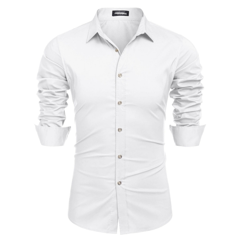 NWT Coofandy Muscle Fit Dress Shirt Size L